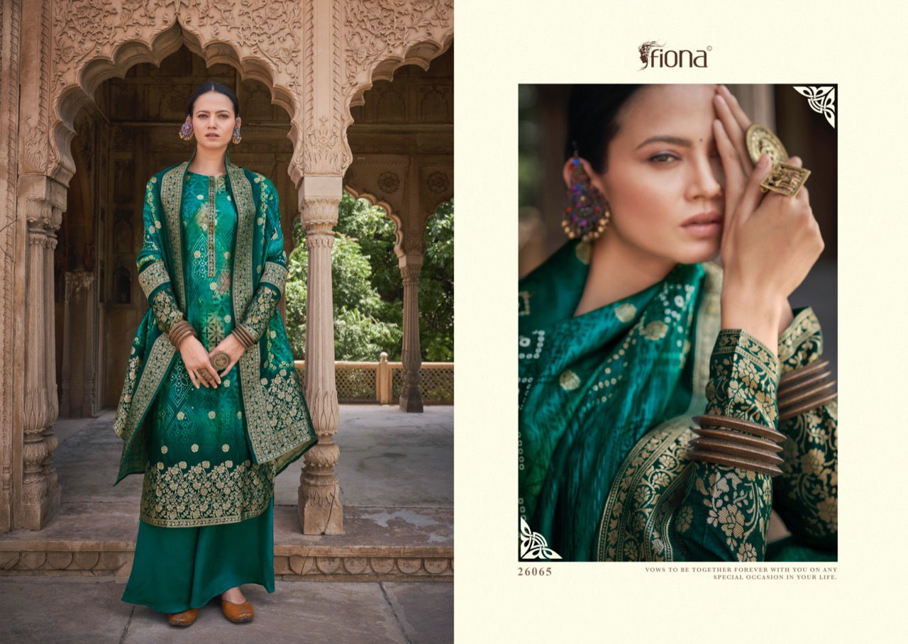 Fiona Bandhej Dola Silk Printed Designer Facy Wear Salwar Kameez Collection